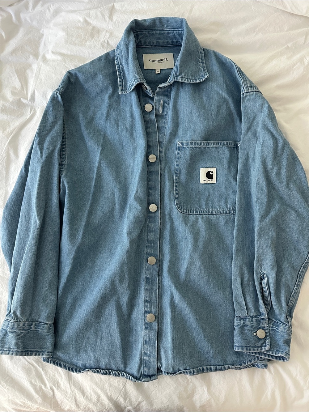 Carhartt WIP Light Blue Denim Button-Front Work Shirt